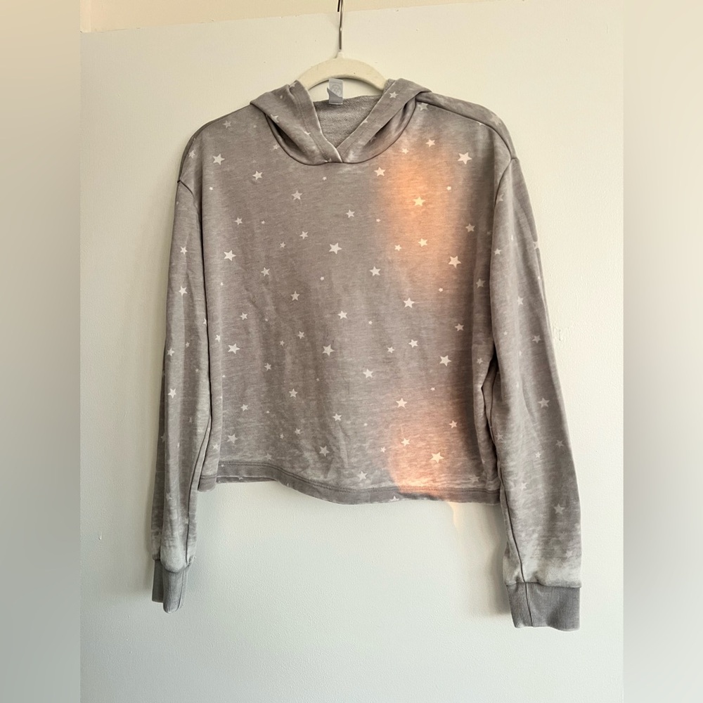 Distressed Grey Star Hoodie